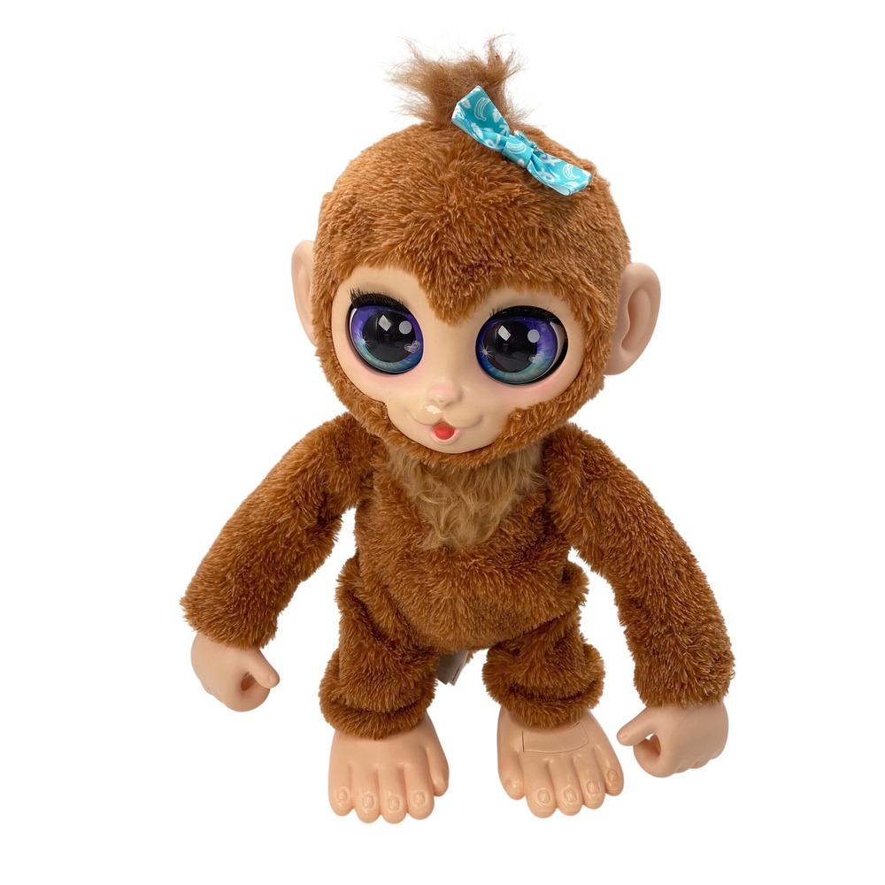 FurReal Peanut‎ the Playful Monkey Interactive Plush Toy Hasbro 2024 Brown 15in